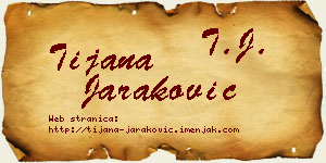 Tijana Jaraković vizit kartica